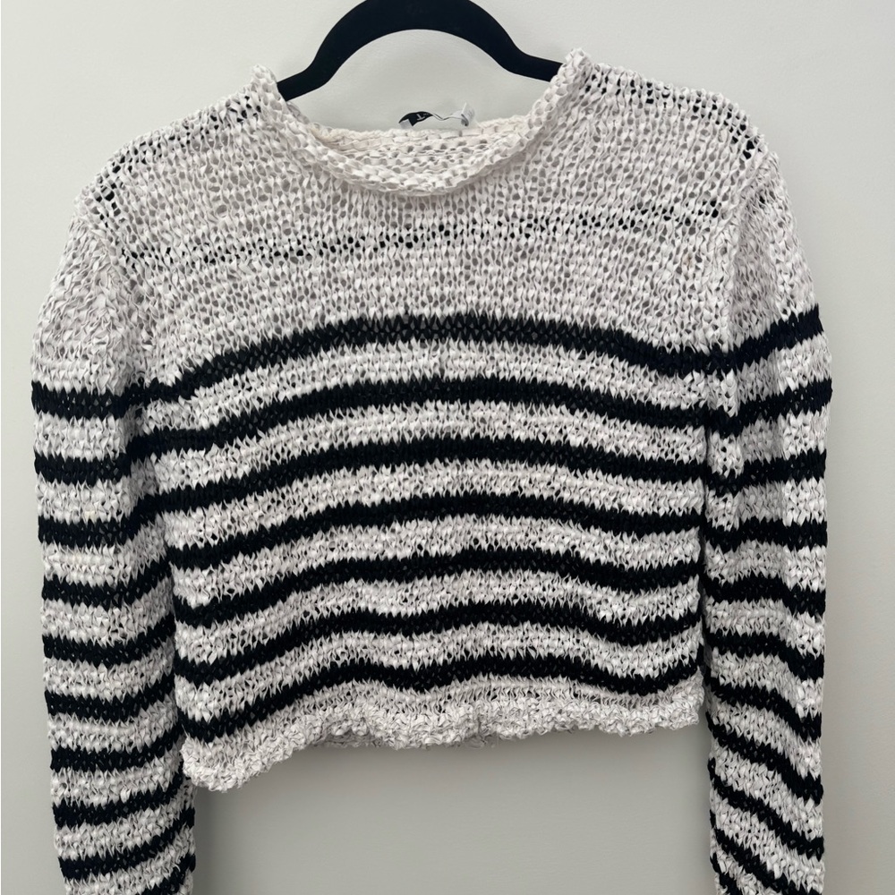 Alexander Wang Black and White Striped Sweater